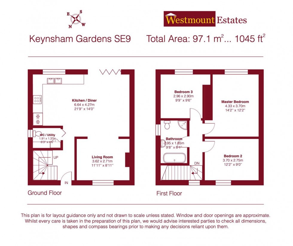 Floorplan for Keynsham Gardens, London, SE9