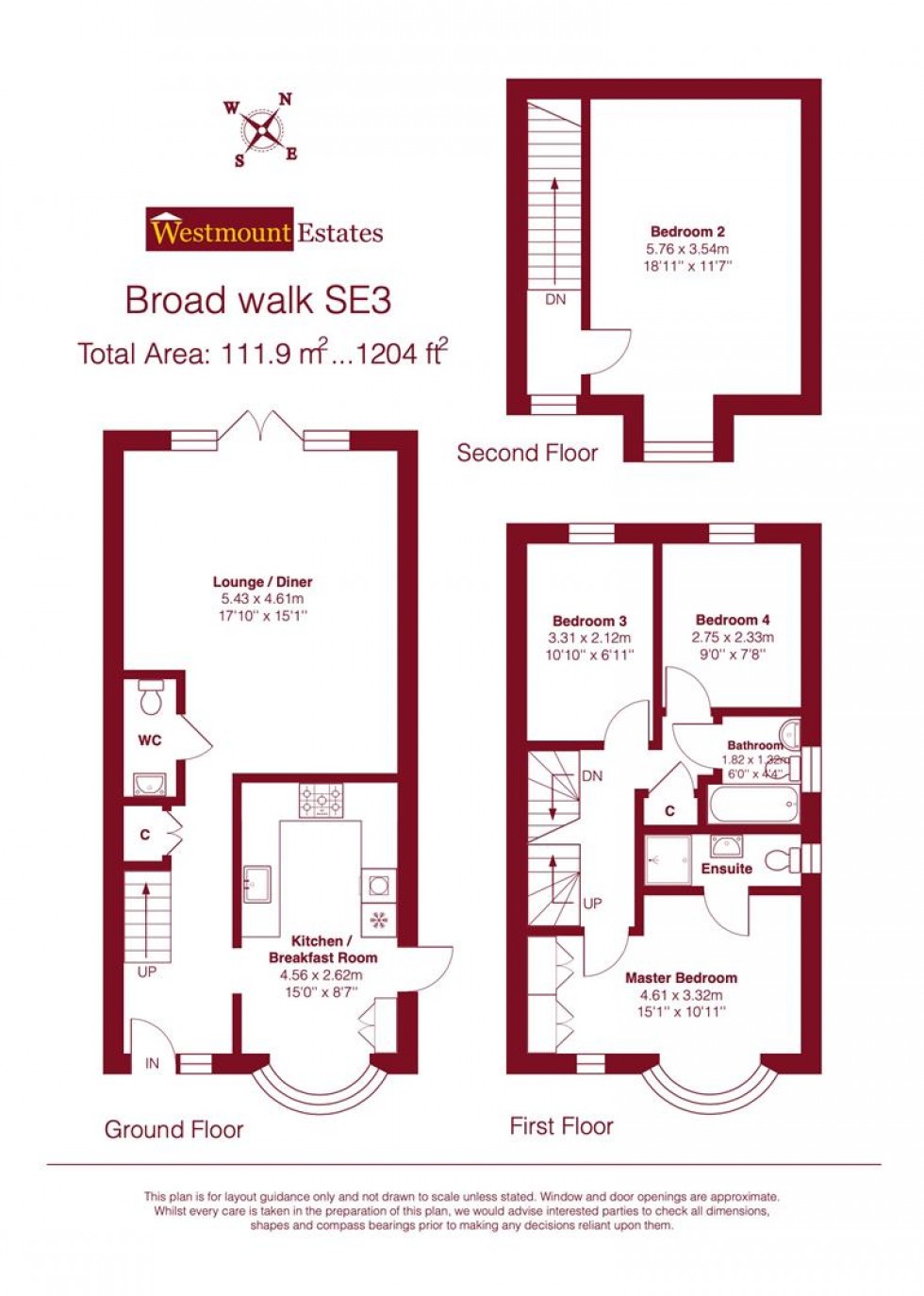 Floorplan for Broad Walk, London, SE3