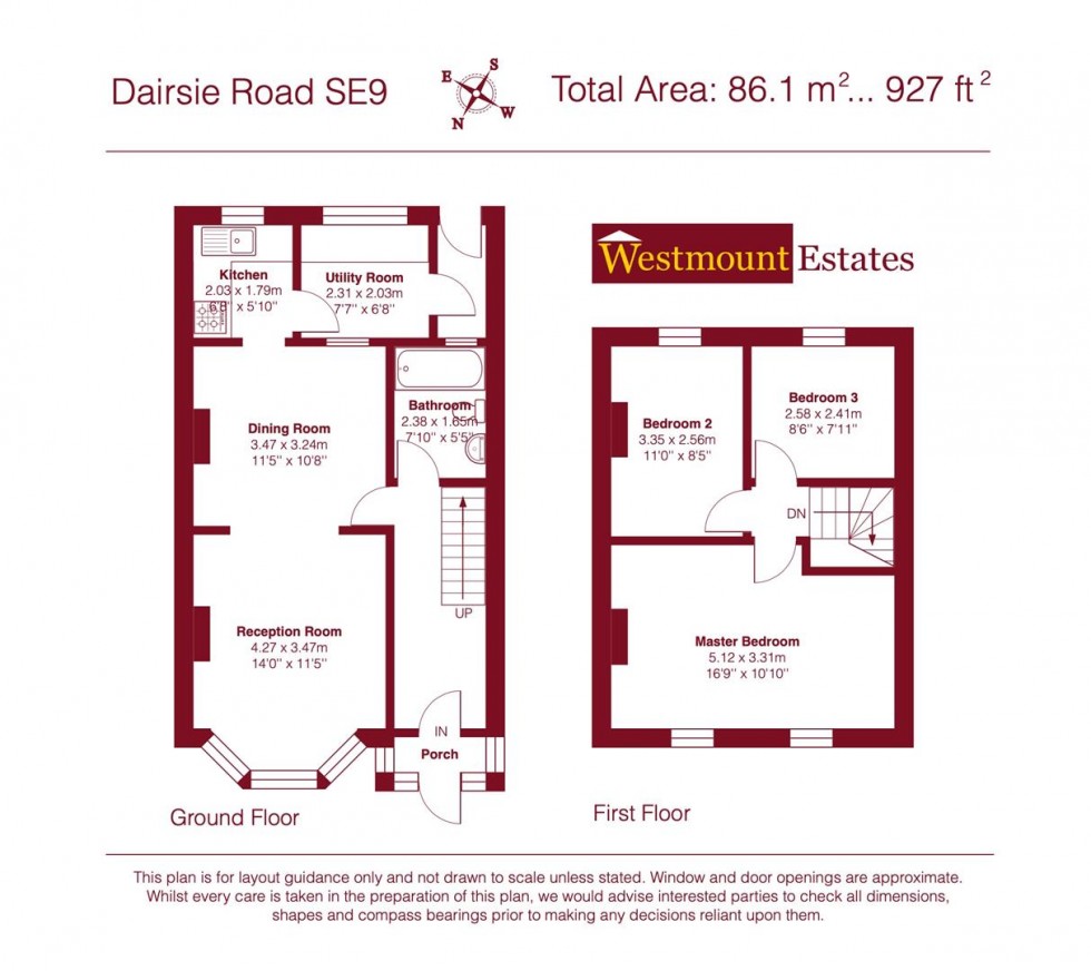 Floorplan for Dairsie Road, London