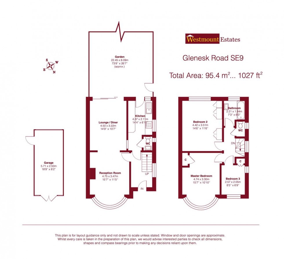 Floorplan for Glenesk Road, London