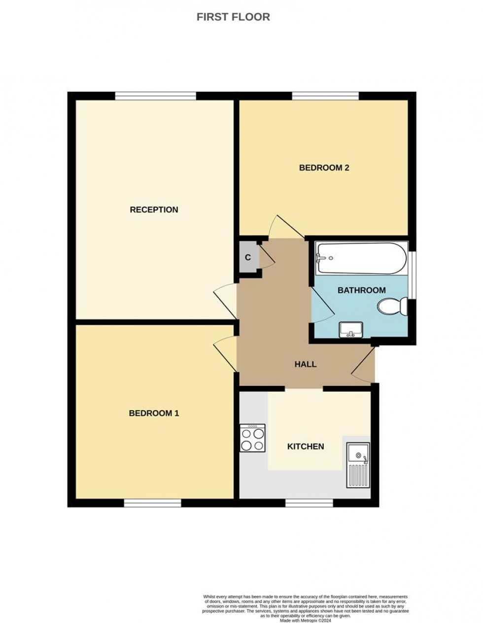 Floorplan for Lingfield Crescent, London, SE9