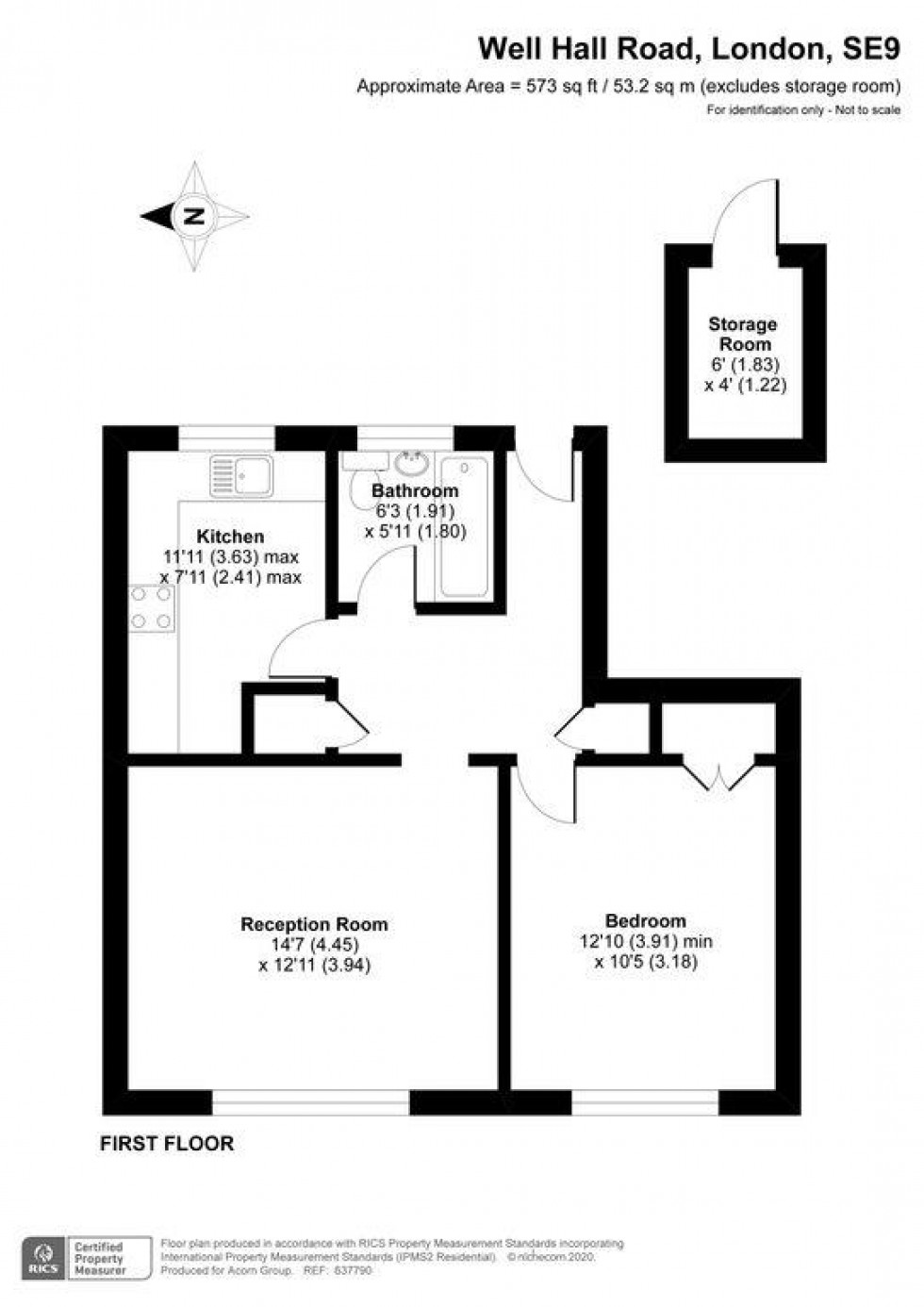 Floorplan for Well Hall Road, London