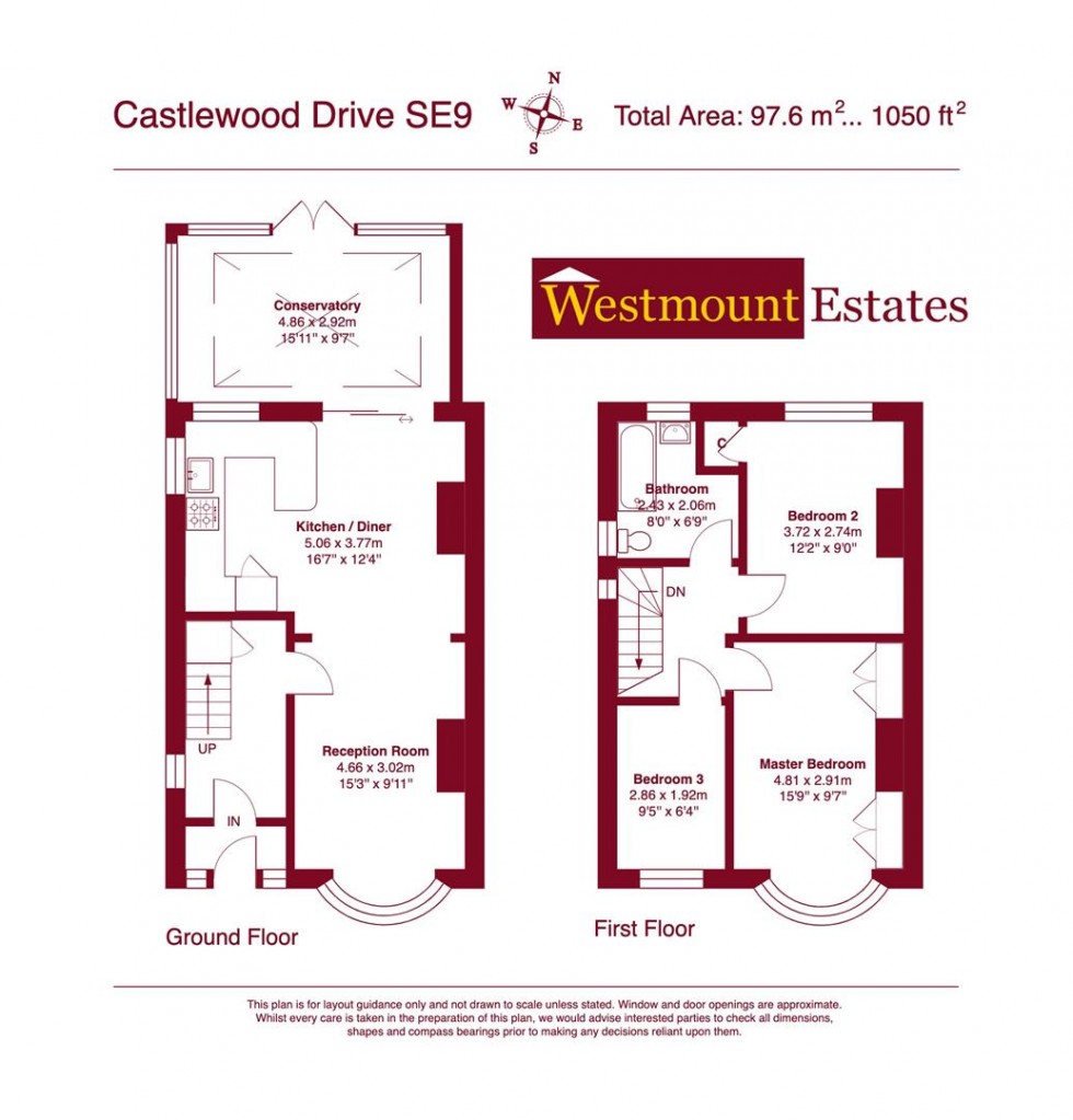 Floorplan for Castlewood Drive, London, SE9