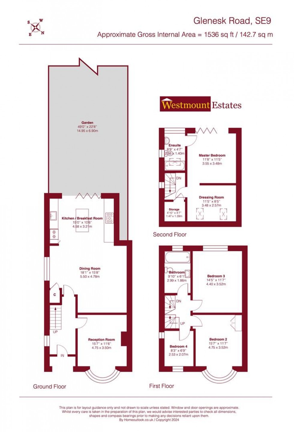 Floorplan for Glenesk Road, London