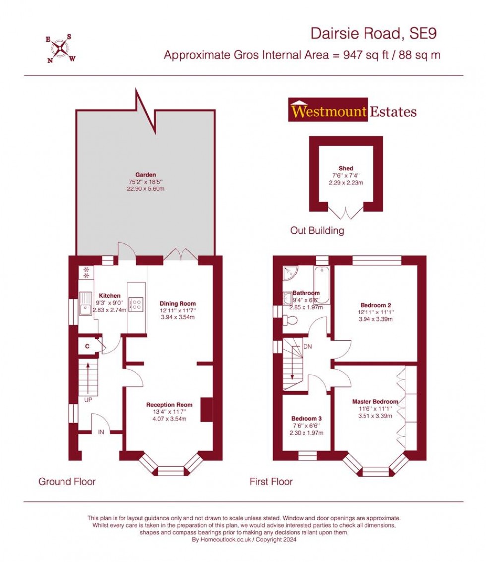 Floorplan for Dairsie Road, London, SE9