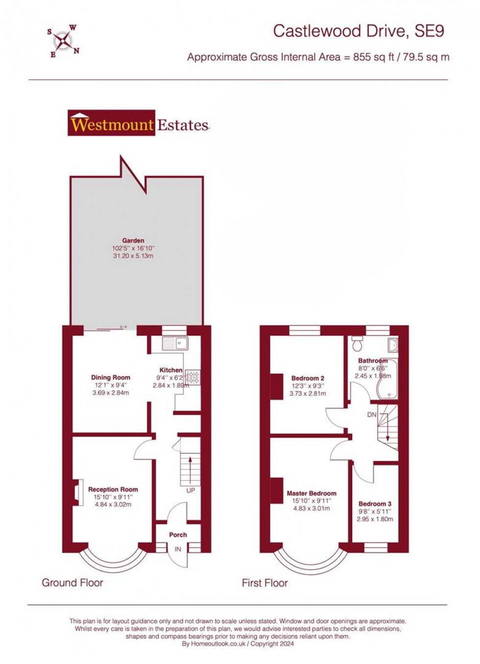 Floorplan for Castlewood Drive, London