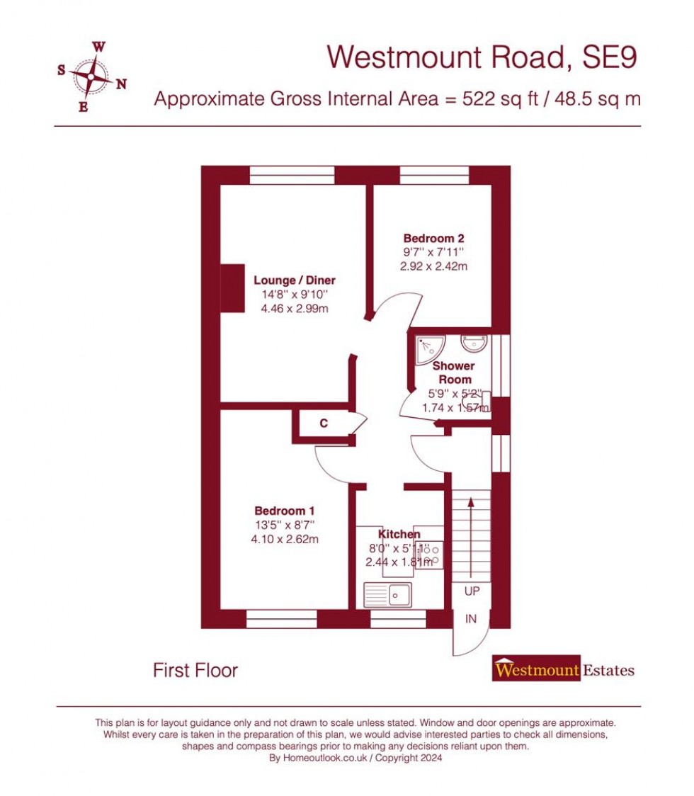 Floorplan for Westmount Road, London