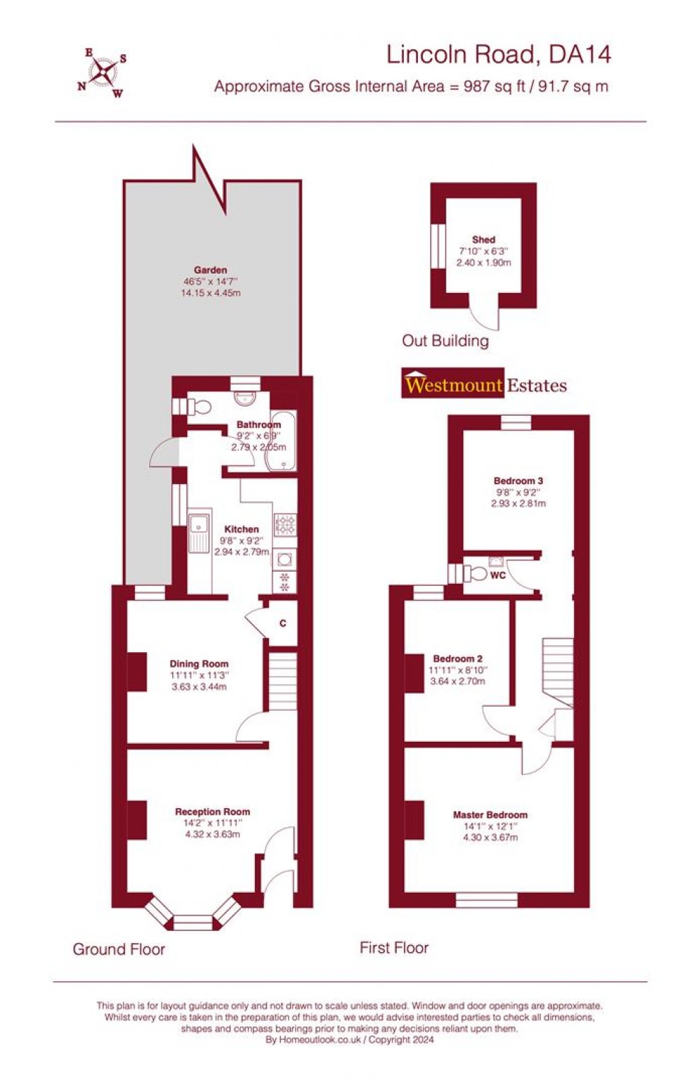 Floorplan for Lincoln Road, Sidcup