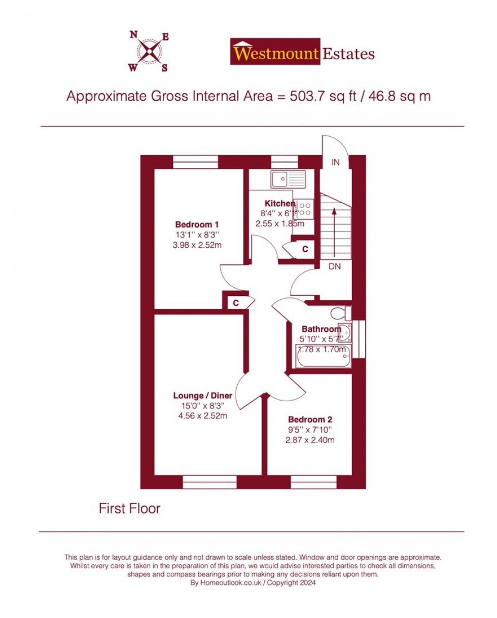 Floorplan for Westmount Road, London