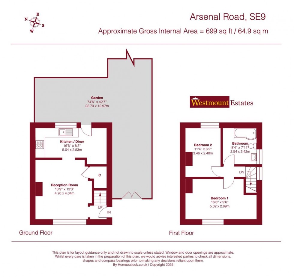 Floorplan for Arsenal Road, London