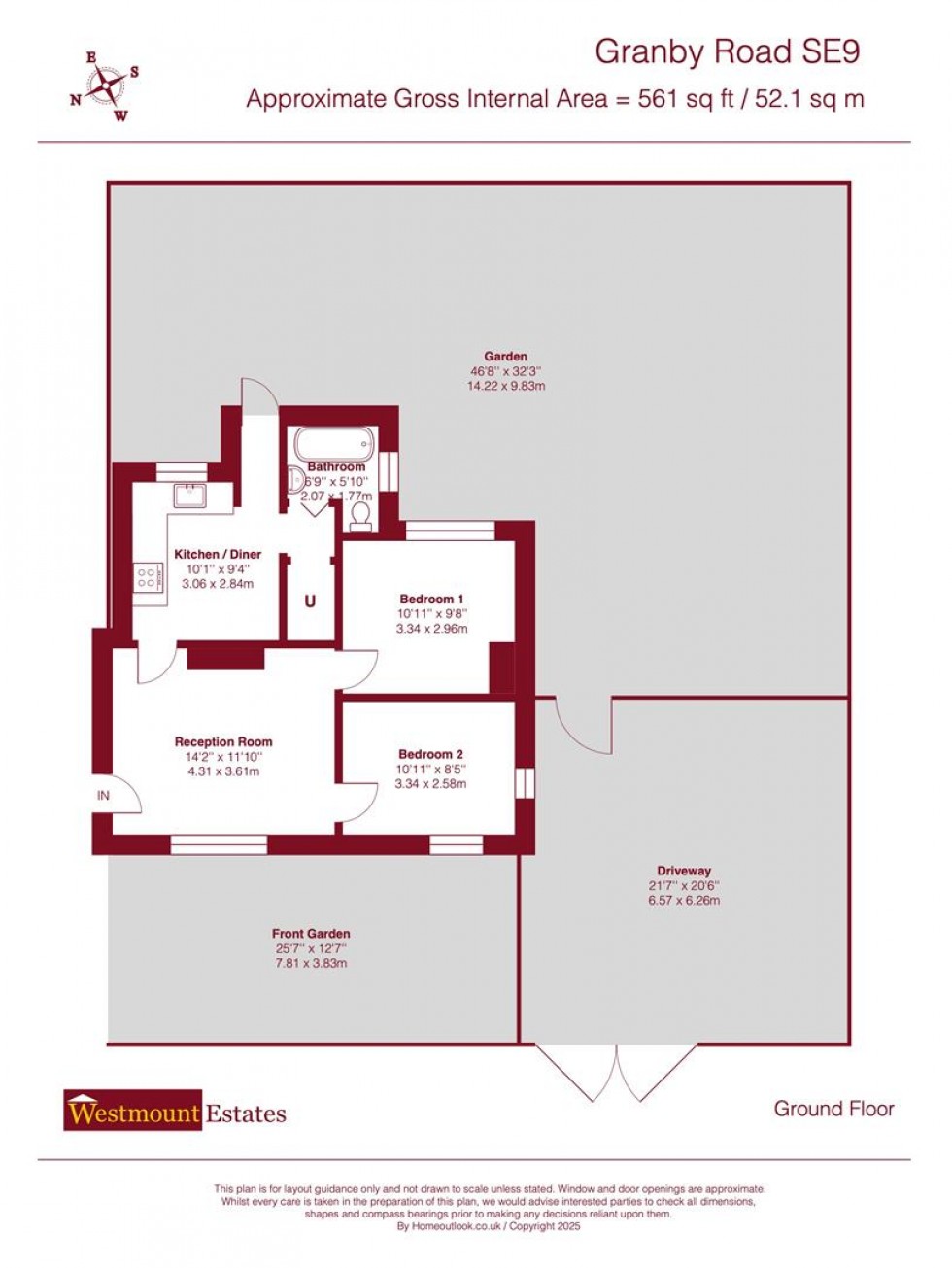 Floorplan for Granby Road, London