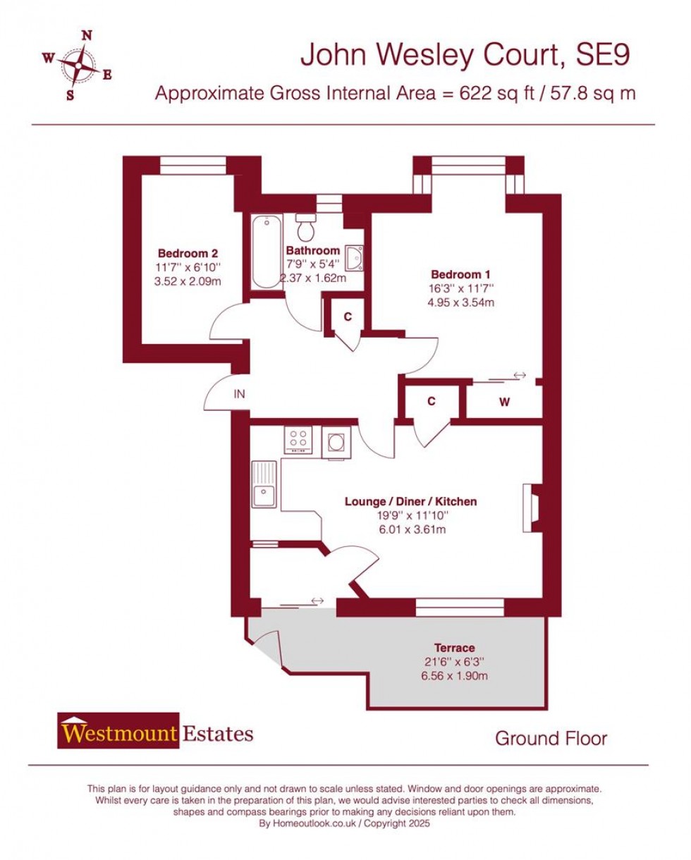 Floorplan for Westmount Road, London